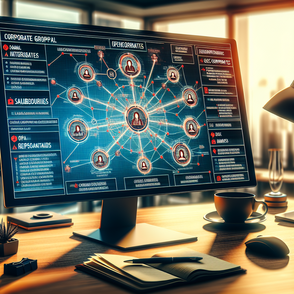 Graph visualization showing financial crime connections