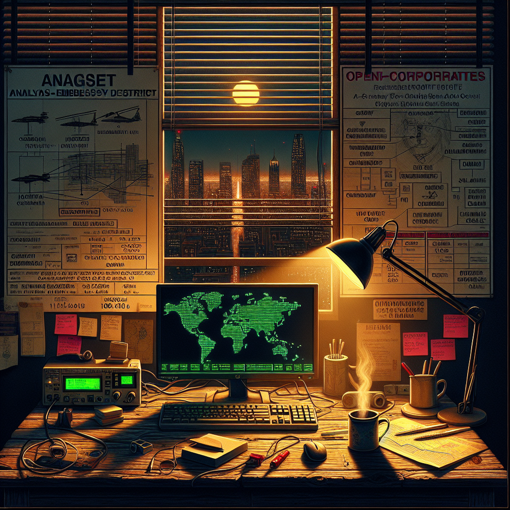 Graph visualization showing financial crime connections