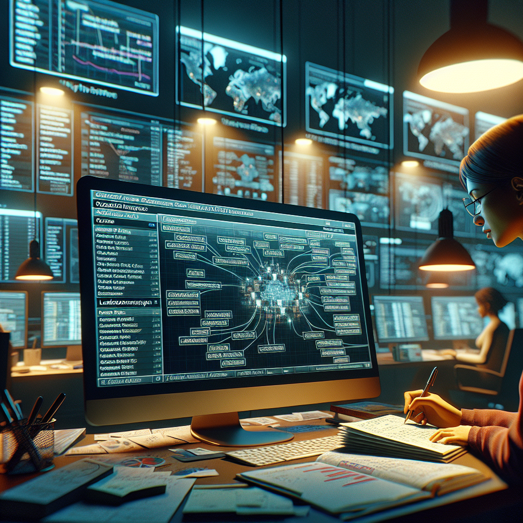 Graph visualization showing financial crime connections