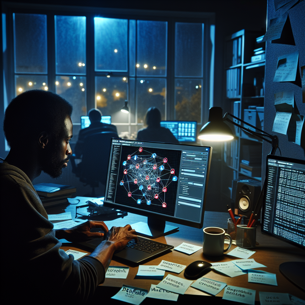 Graph visualization showing financial crime connections